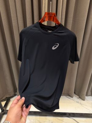 Asic Chest Logo Round Neck T-shirt Black