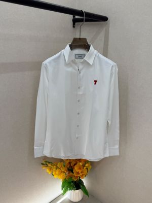 Ami Logo White  Super Premium  Shirts F3933-WH