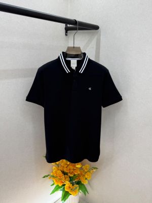 Calvi _Klein Black Collar Neck Premium Polo T-shirt F5018-BL