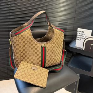 Guccci GG Giglio Supreme Premium Large Tote Bag With Dust Bag (Brown - 1147)