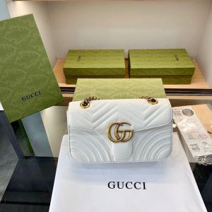 Gucc marmont sling bag premium quality with box(green box)807