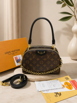 Louiis Vuitton Be Alma bag in Monogram Canvas Top Handle With OG Box Dust Cover & Carry Bag 60451 Black Monogram