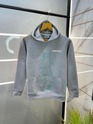 Essential Grey Imported Back Printed Super Premium Hoodie 1213