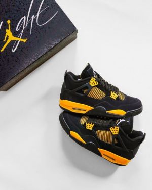 Semi UA AiR Jordan Retro 4 Thunder black yellow FIXED