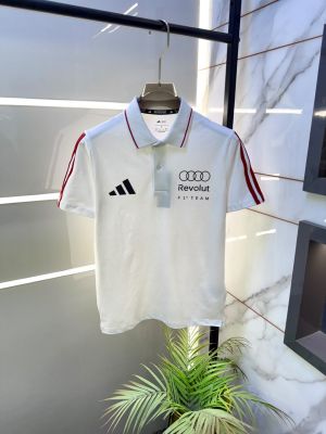 Adida White Collar Neck Premium Printed Polo T-shirt F5104-WH