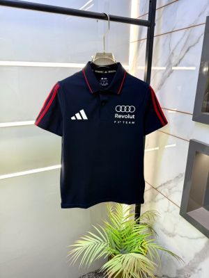 Adida Navy Collar Neck Premium Printed Polo T-shirt F5104-NY