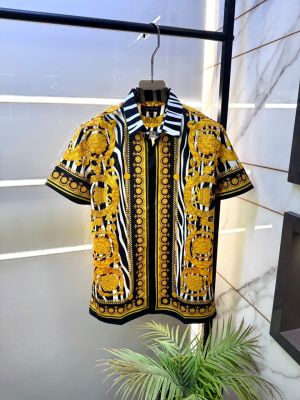 Versace Imported Black Premium Half Sleeves Printed Shirt F5088-B2
