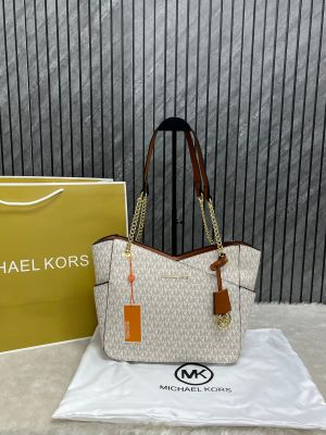 Michaell Kors CB Beige-Brown Jet Set High Quality Tote With Original DustCover & CarryBag