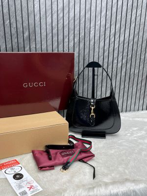 Guccci Jackie 1955 Black Large ShoulderBag With DoubleBox Packing