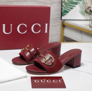 Guccci Horsebit Mid Block heel Sandals Suede Leather Wine Red With OG Box 12318 Wine