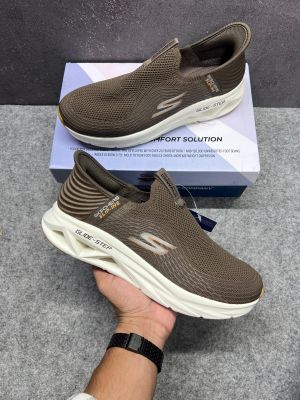 Skecherr.s Slip-ins Glide Step by Brown White 2669