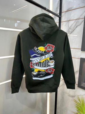 Vans Dark Green Sneaker Edition Back Printed Super Premium Hoodie 1207