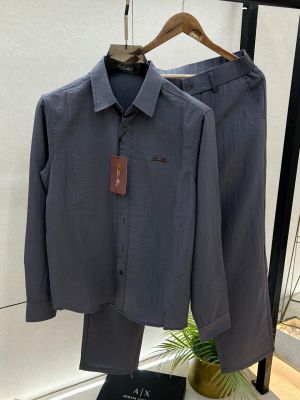 Loro Piana Imported Grey Pant Shirt Super Premium Combo F3883-GY
