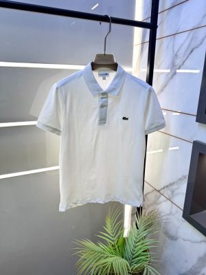 Lacost White Polo Premium Collar Neck T-shirt F5014-WH