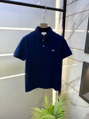 Lacost Blue Polo Premium Collar Neck T-shirt F5014-BU