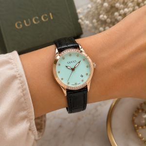 Guccci G Timeless Premium Black Leather