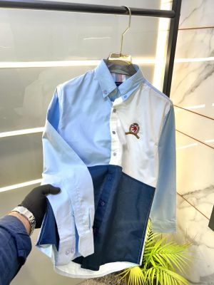 Tomm Hilfiger Sky Embroidery Logo Premium Oxford Lycra Shirts F2933-SK