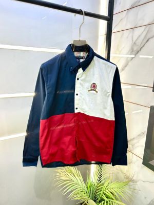 Tomm Hilfiger Navy Embroidery Logo Premium Oxford Lycra Shirts F2933-NY