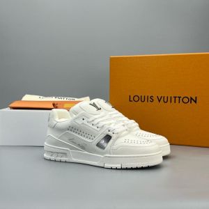Louiiss Vuittoon LV Trainer Leather White Sneakers Fix