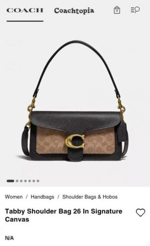 Coacch Tabby 26 Signature Premium Quality With Ogbox Satin Dustbag & Dual Belts & All tags Model No 02 high quality cc box