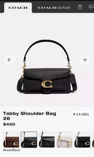 Coacch Tabby 26 Black Gold  Premium Quality With Ogbox Satin Dustbag & Dual Belts & All tags Model No 04 high quality cc box