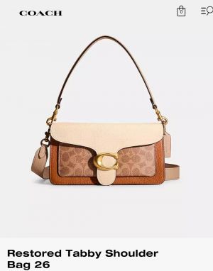 Coacch Tabby 26 Signature Premium Quality With Ogbox Satin Dustbag & Dual Belts & All tags Model No 10 high quality cc box