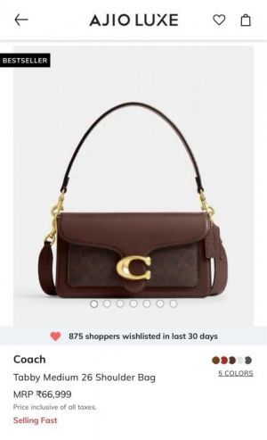 Coacch Tabby 26 Signature Premium Quality With Ogbox Satin Dustbag & Dual Belts & All tags Model No 12 high quality cc box