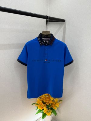 Tomm Hilfiger Premium Blue Collar Neck Polo T-shirt With Brand Box Packing F3838-BU