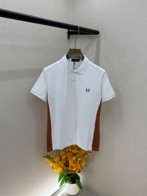 Fred Perry White Polo Premium Collar Neck T-shirt F5034-WH