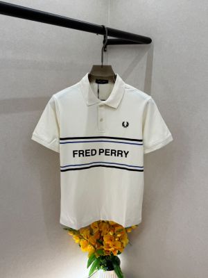 Fred Perry Of-White Polo Premium Collar Neck T-shirt F5034-OF