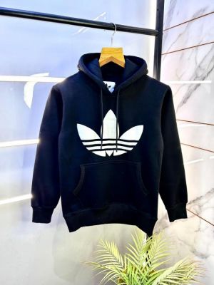 Adida  Imported Black Printed Super Premium Hoodie F2975-B3