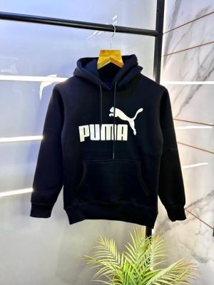 Pum  Imported Black Printed Super Premium Hoodie F2975-B2