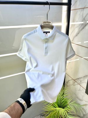 Michae  Kors White Polo Premium Collar neck T-shirt F3930-WH