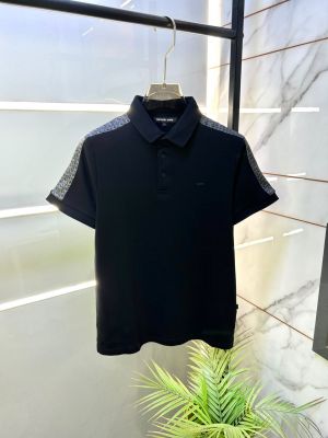 Michae  Kors Black Polo Premium Collar neck T-shirt F3930-BL
