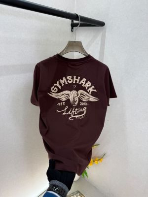Gym Shark Premium Back Print Round Neck Brown T-shirt F3840-BR