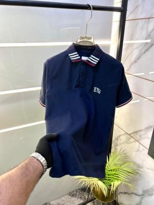 Burberr  Navy Premium Collar Neck Polo T-shirt F2913-NY