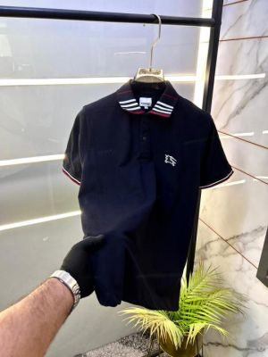 Burberr  Black Premium Collar Neck Polo T-shirt F2913-BL
