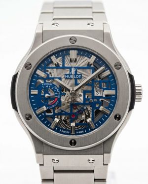 Hublo_t Big Bang Tourbillon Silver Blue Dial