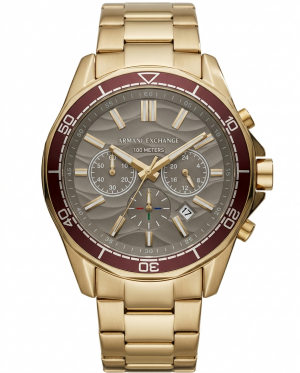 Armaani Exchange 100 Meters Golden Grey Dial