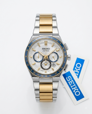 Seiko Astron Two Tone Gold White Dial