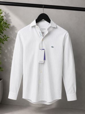 Lacost Premium Stripe Linen Shirt. 2893