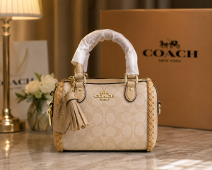 Coacchh Rowan Mini Braided Crossbody Bag With Original Magnet Box & Carry bag 6553