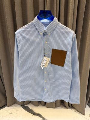 Loewe Pocket Monogram Full Sleeves Shirt Blue