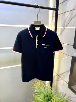 Gant Navy Polo Neck Premium Collar T-shirt F3827-NY