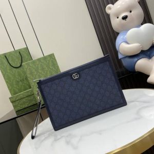 Guccci CB GG-2 Blue Ophidia Unisex Pouch With Original DustCover & CarryBag