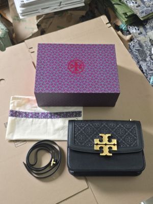 Tory1133 Burch Eleanor Premium Quality Shoulder Bag With OG Magnetic Box & Dust Bag (Denim Black - 1133)