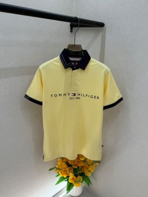Tomm Hilfiger Premium Yellow Collar Neck Polo T-shirt With Brand Box Packing F3838-YE