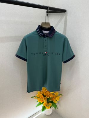 Tomm Hilfiger Premium Green Collar Neck Polo T-shirt With Brand Box Packing F3838-GR