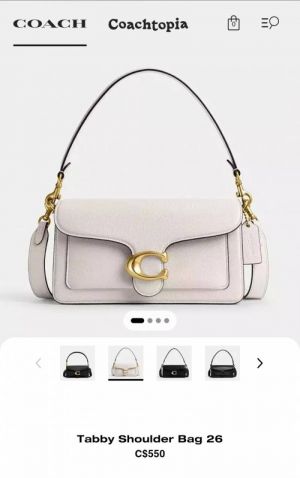 Coacch Tabby 26 Shoulder Bag With Box Dustbag SlingBelt