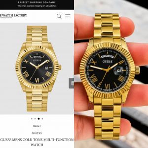 Gues s Day Date Men Gold Black